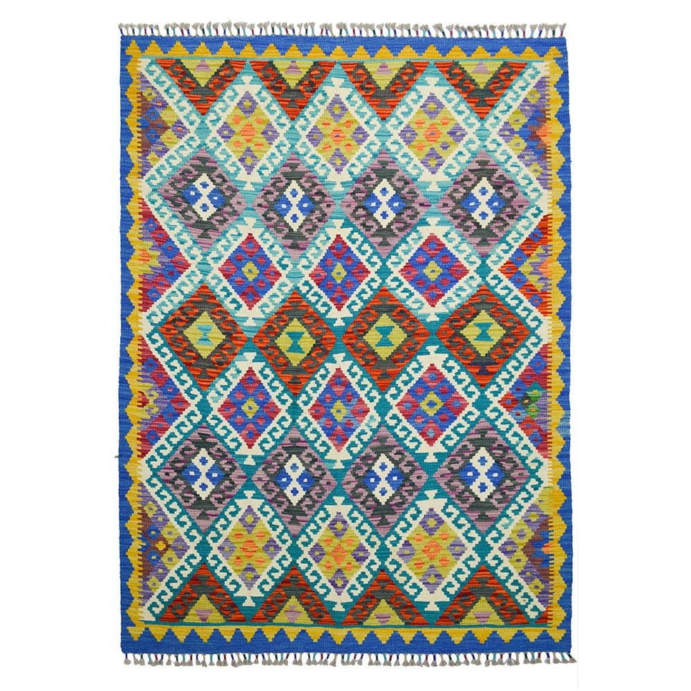 Yünden El Dokuma Afgan Kilim 125x190 cm
