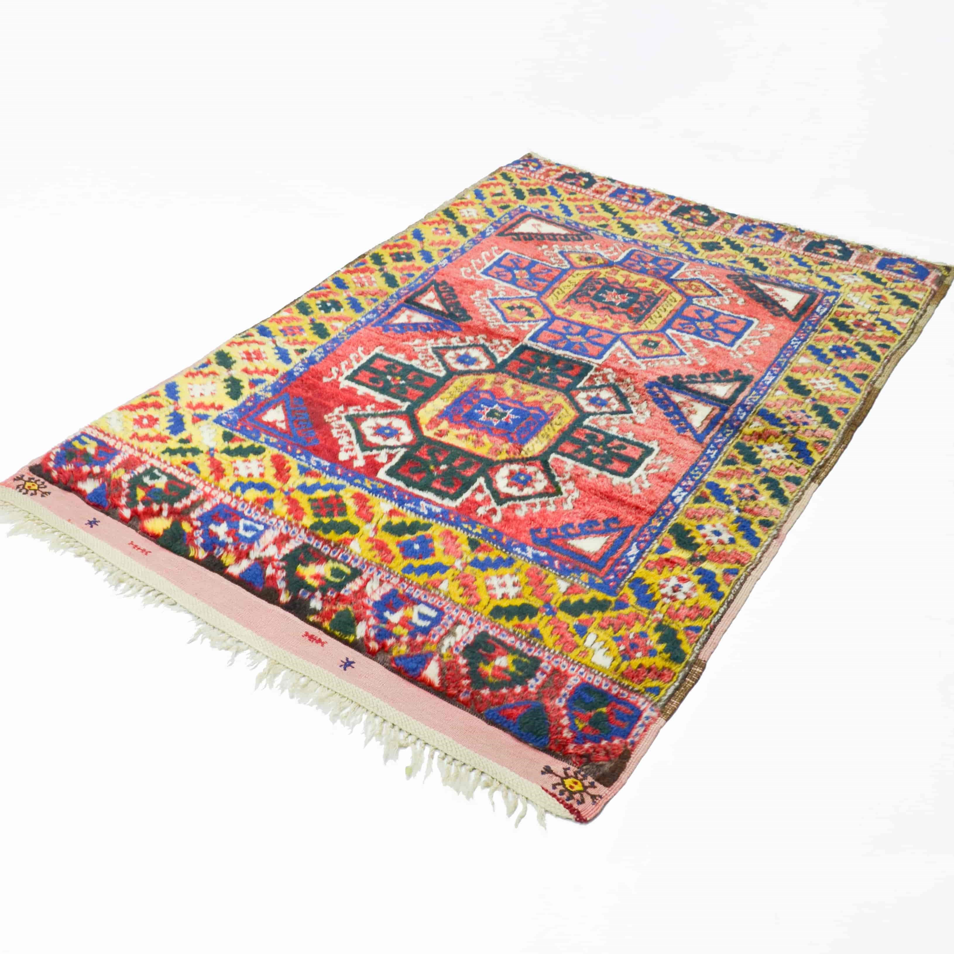 Yünden El Dokuma Vintage Konya Yatak Halısı 120x180 cm