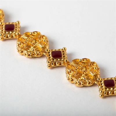 Galla Placidia Square Enamel Bileklik 