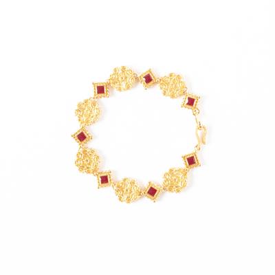 Galla Placidia Square Enamel Bileklik 