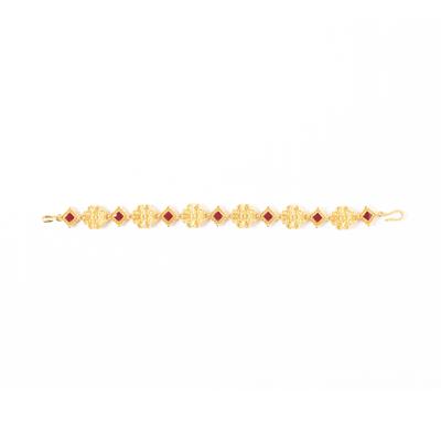 Galla Placidia Square Enamel Bileklik 