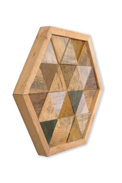 ·heXagon· Rustik El yapımı Ahşap Duvar Tablosu