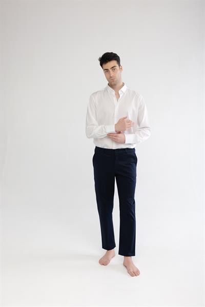 %100 Pamuk Lacivert Pantolon