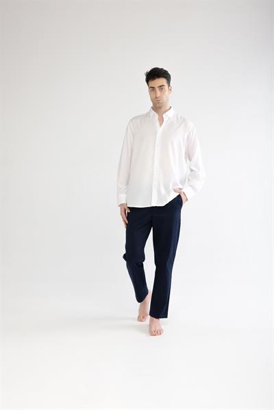 %100 Pamuk Lacivert Pantolon