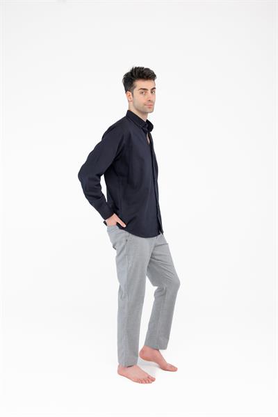 %100 Pamuk Relaxed Fit Lacivert Gömlek