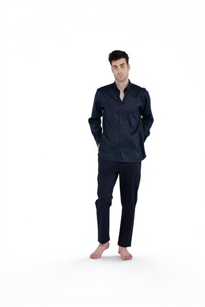 %100 Tencel Regular Fit Lacivert Gömlek