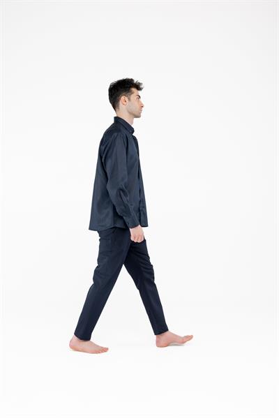 %100 Tencel Regular Fit Lacivert Gömlek