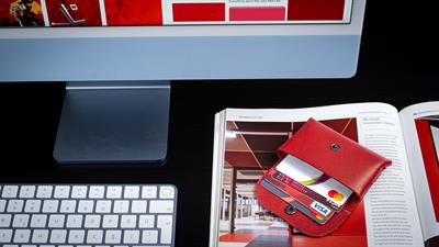 Kayigo Marsel Kartvizitlik / Kulaklık Çantası Koyu Kırmızı