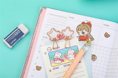 Kayigo Tiny Paslanmaz Çelik Çiçek Klips Altılı -Rose