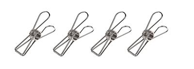 Kayigo Tiny Paslanmaz Çelik Mandal Dörtlü - Metalik Gri