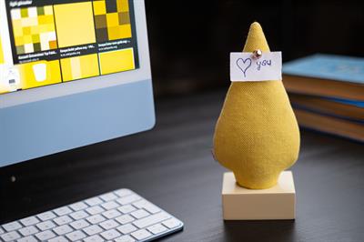 Kayigo Woody Krem Üçlü Ofis  Seti - Sarı Ladin