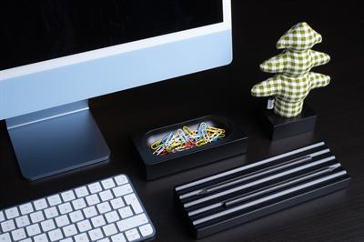 Kayigo Woody Siyah Üçlü Ofis Seti - Pötikareli Çam