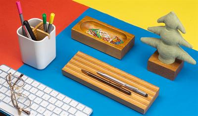 Kayigo Woody Yeşil Çam Üçlü Set - İroko Ağacı