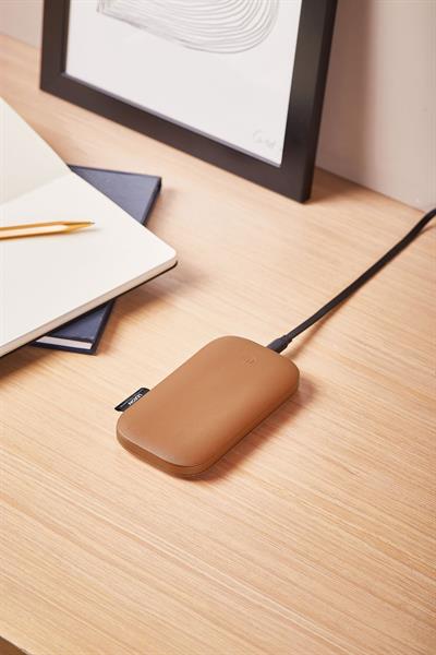 Lexon Softpower Wirelessbank Kablosuz Şarj Cihazı & Powerbank - Kahverengi