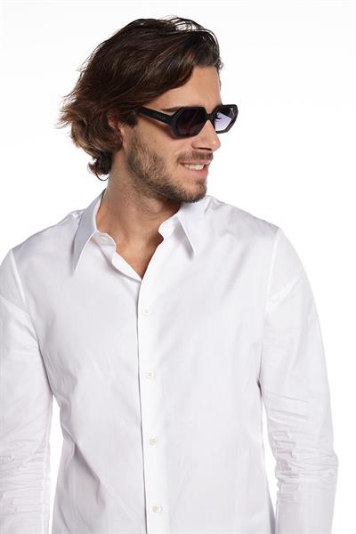 Okkia Andrea Altıgen Unisex Güneş Gözlüğü Siyah