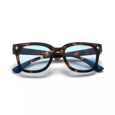 Okkia Giovanni Classic Havana & Blue Unisex Güneş Gözlüğü Mavi Lens