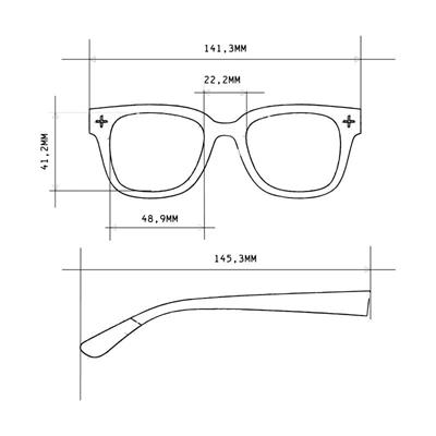 Okkia Giovanni Klasik Havana Mavisi Siyah Lens Unisex  Güneş Gözlüğü Siyah & Gri
