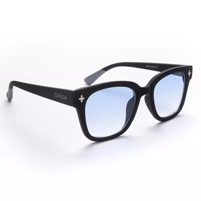 Okkia Giovanni Siyah & Gri Unisex Güneş Gözlüğü Mavi Gradyan