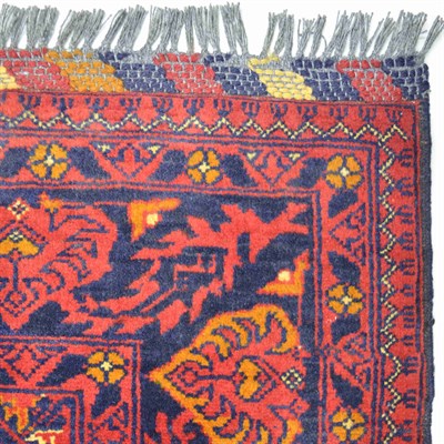 Afgan Kunduz El Dokuma Halı Bordo Renk 104x147 cm