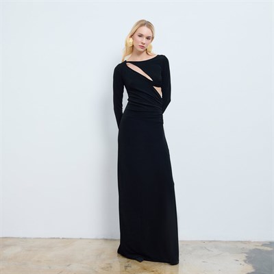 Alva Cut-out Detailed & Ruched Maxi Dress