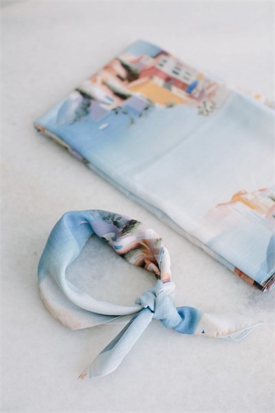 Amalfi Keten Bandana & Pareo | Pure Paris