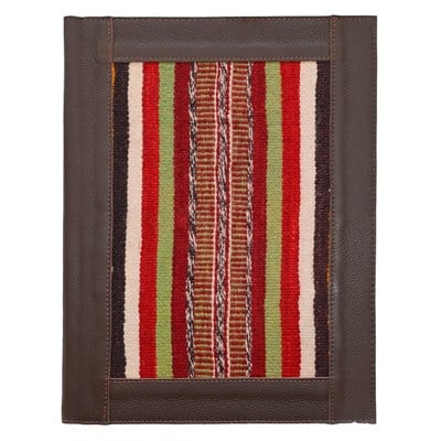 Antika Kilim Detaylı A4 Boyutunda Acı Kahve Renk Deri Organizer