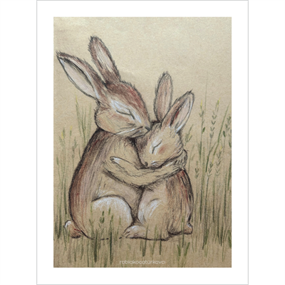 Artcard - Hug - Kartpostal