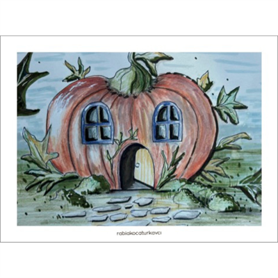 Artcard - Pumpkin House - Kartpostal