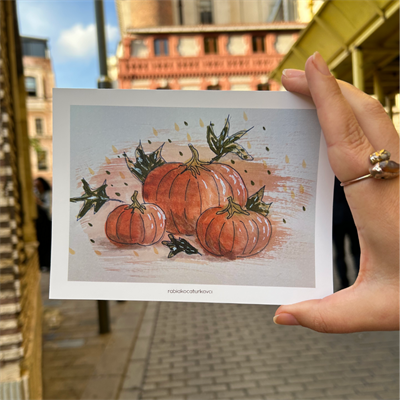 Artcard - Pumpkins - Kartpostal