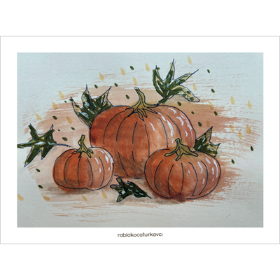 Artcard - Pumpkins - Kartpostal