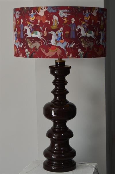 Aryan El Yapımı Ahşap Abajur