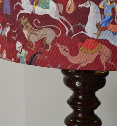 Aryan El Yapımı Ahşap Abajur