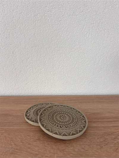 Atölye Mona Jesmonite 2li Mandala Bardak Altı 