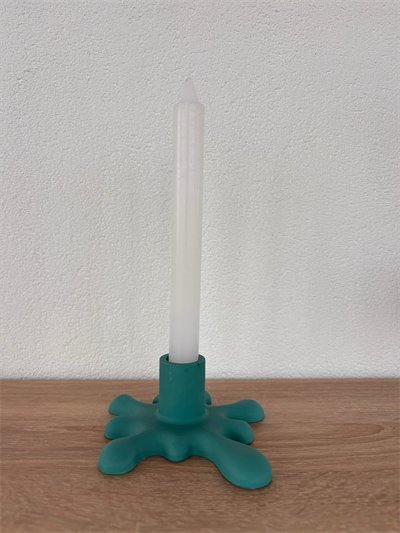 Atölye Mona Jesmonite Pennellata Şamdan Yeşil