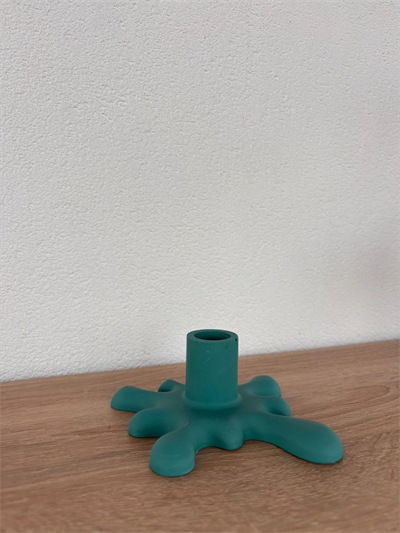 Atölye Mona Jesmonite Pennellata Şamdan Yeşil