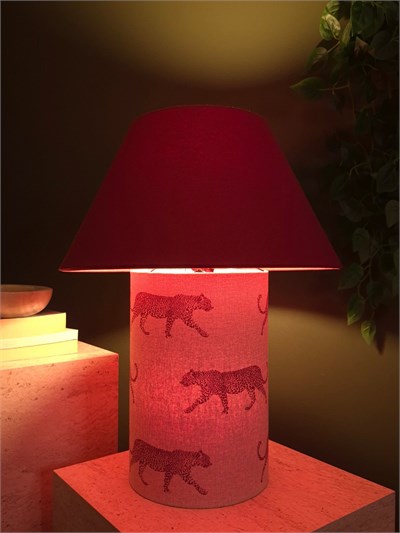 Auratwin System - Bordo Leopar Abajur