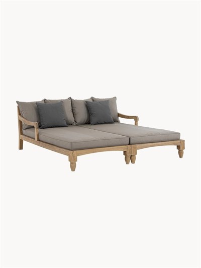 Bali 2li Bahçe Şezlong Takımı Teak Ağacı Dış Mekan