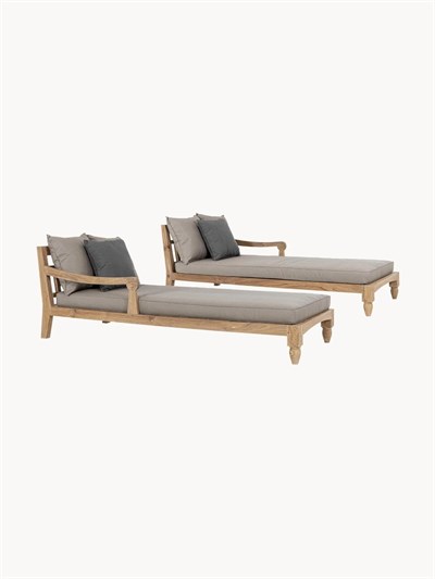 Bali 2li Bahçe Şezlong Takımı Teak Ağacı Dış Mekan