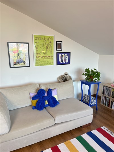 Balon Köpek Yastık - Mavi