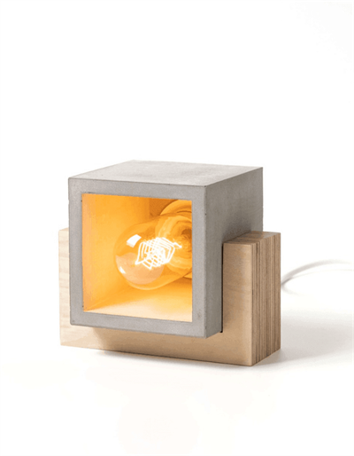 Beton & Ahşap Masa Lambası