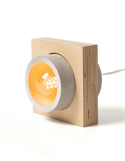 Beton & Ahşap Masa Lambası