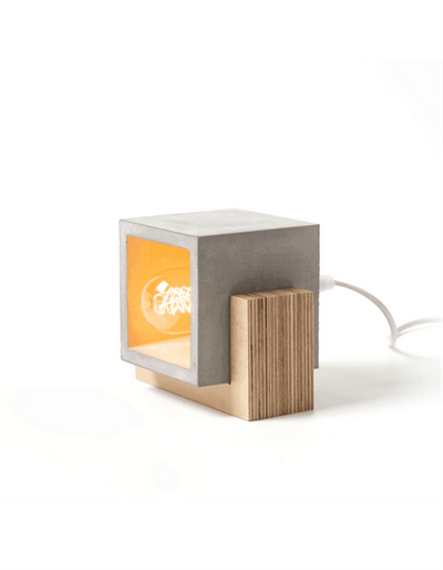 Beton & Ahşap Masa Lambası