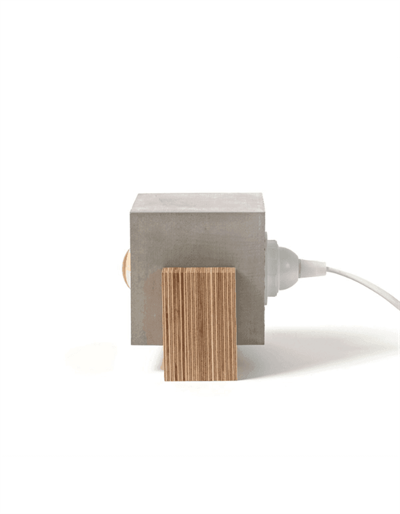 Beton & Ahşap Masa Lambası