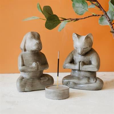 Beton Kedi-Köpek Meditasyon Seti