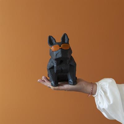 Beton Turuncu Gözlüklü French Bulldog  Kalemlik