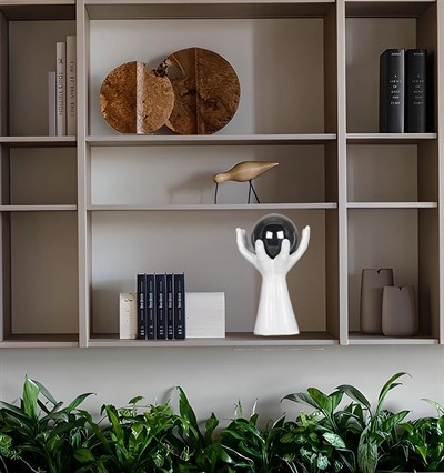 Moena Studio Beyaz Mudra Seramik Masa Lambası