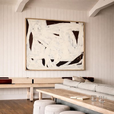 Beyazın Ritmi El Yapımı Tablo