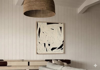 Beyazın Ritmi El Yapımı Tablo