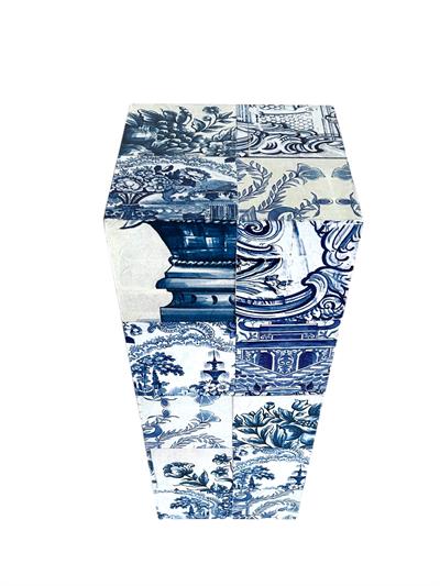 Bleu Blanc Ahşap Sehpa