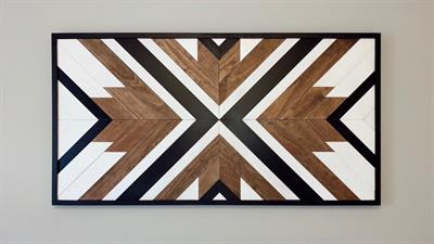 Bohemian Çift Kişilik Ahşap Yatak/ Baza Başlığı